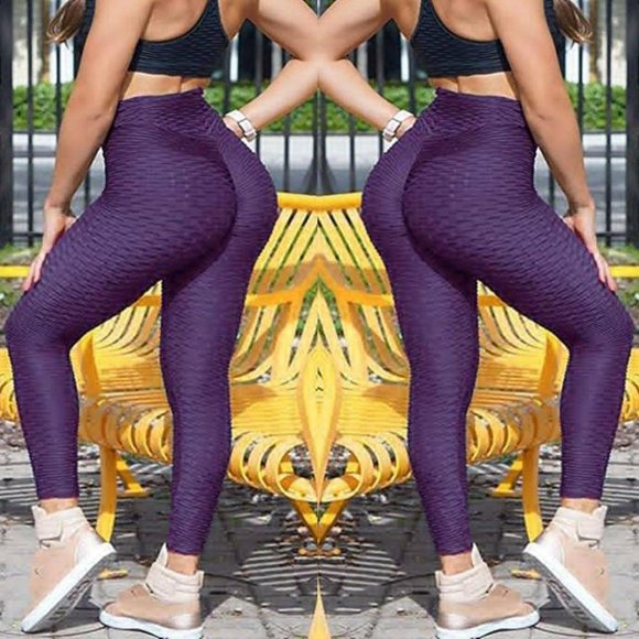๐ High Waist Textured Booty Push up Leggings - Picture 4 of 13